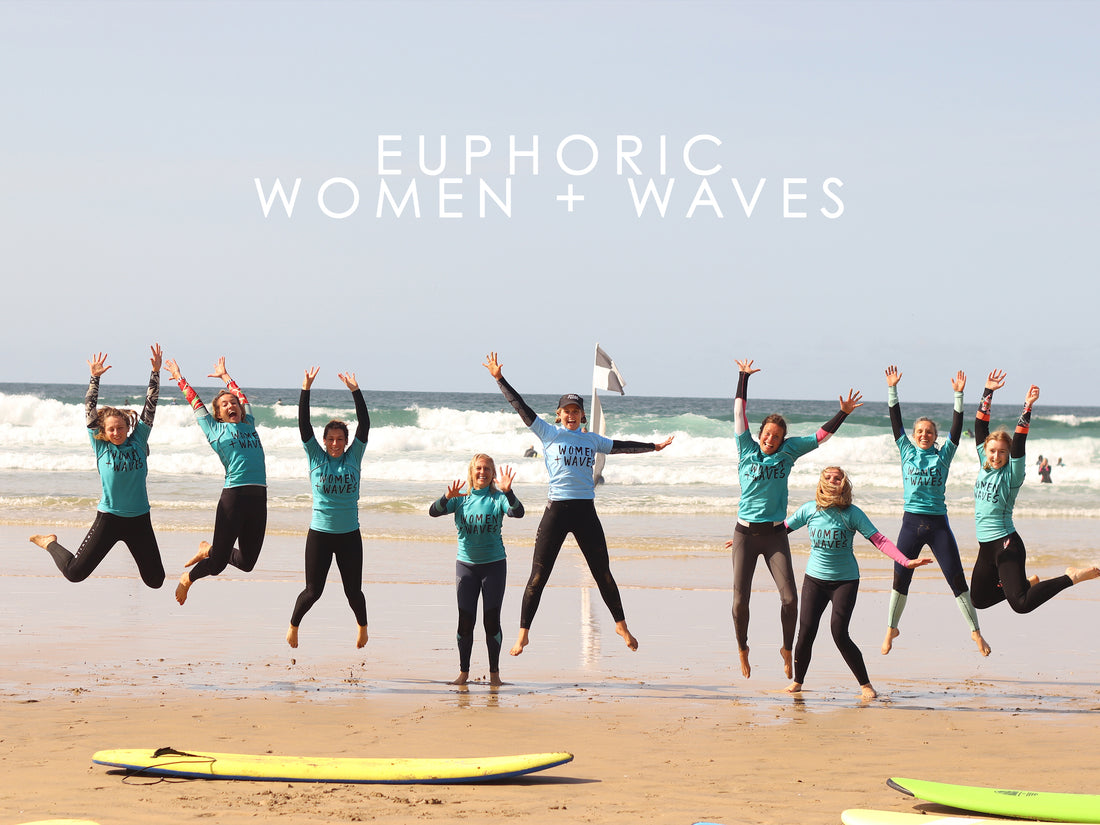 Euphoric Threads X Women + Waves Newquay surf coaching weekend