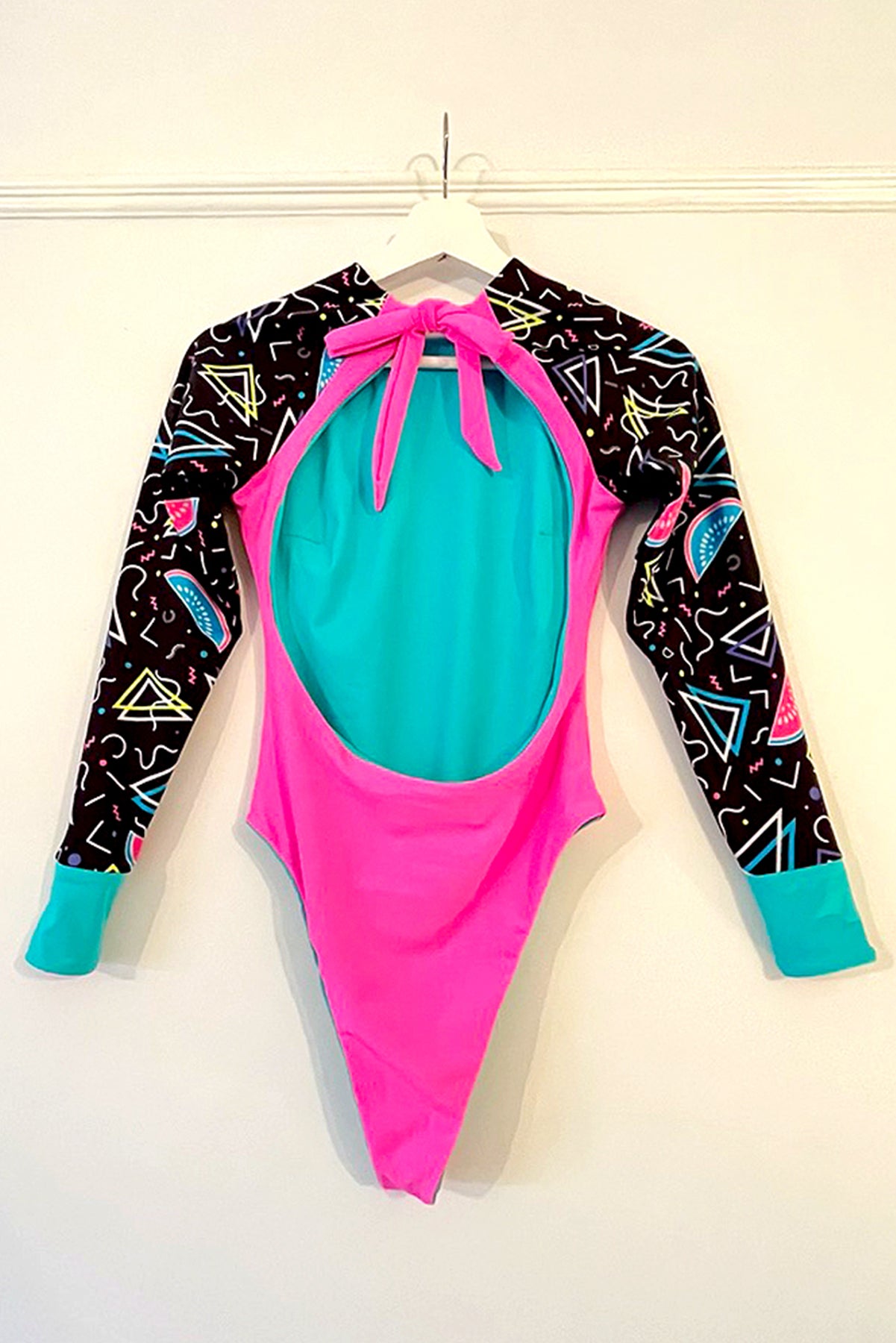 Limited Edition 90s Disco Melons REVERSIBLE high-leg Surfsuit - UK 8