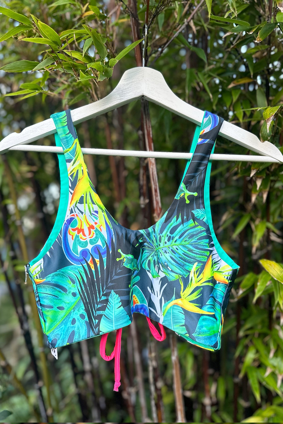 NOSARA Reversible Bikini Crop Top in Pura Vida - Limited Edition Sample UK10