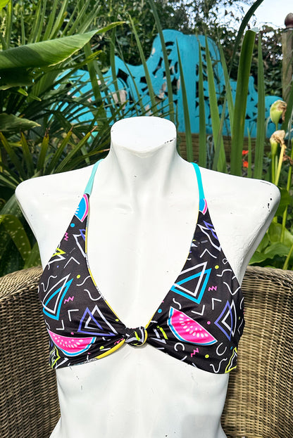 Limited Edition Disco Melons & Pineapple Backless Bikini Top - Small