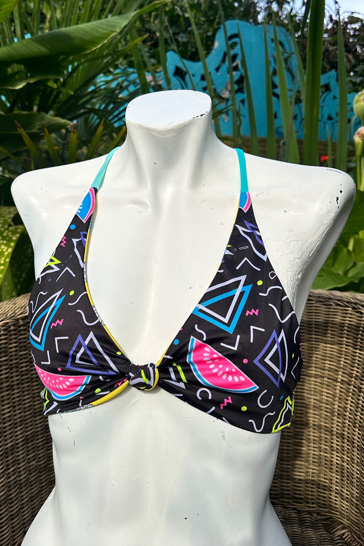 Limited Edition Disco Melons & Pineapple Backless Bikini Top - Small