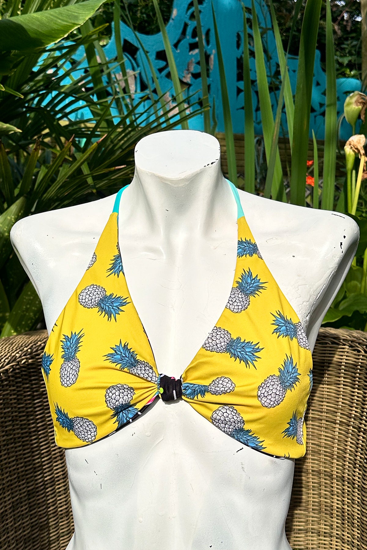 Limited Edition Disco Melons & Pineapple Backless Bikini Top - Small