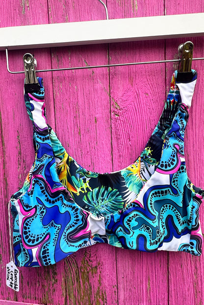 Reversible Pura Vida & Ocean Print Sports Bra Bikini Top - Limited Edition COOGEE Sample