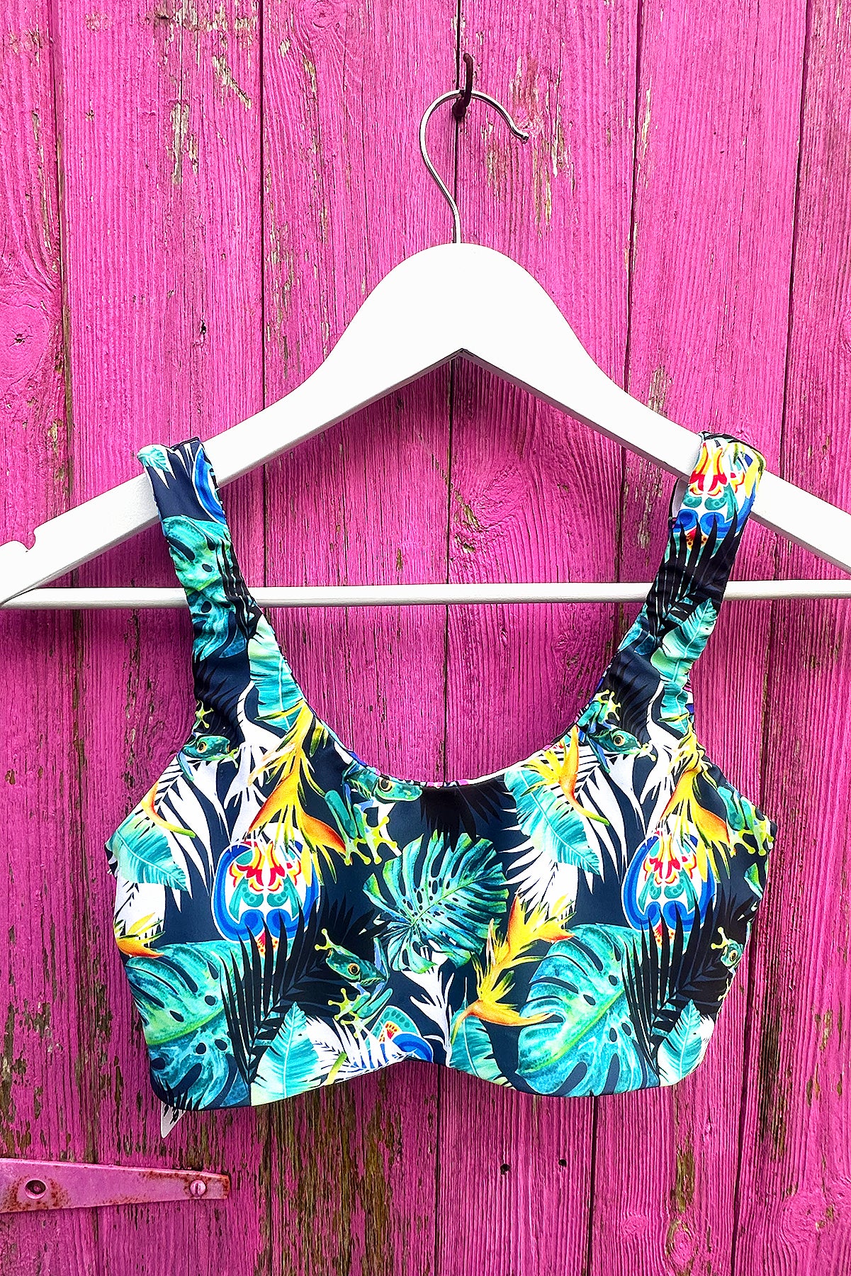 Reversible Pura Vida & Ocean Print Sports Bra Bikini Top - Limited Edition COOGEE Sample