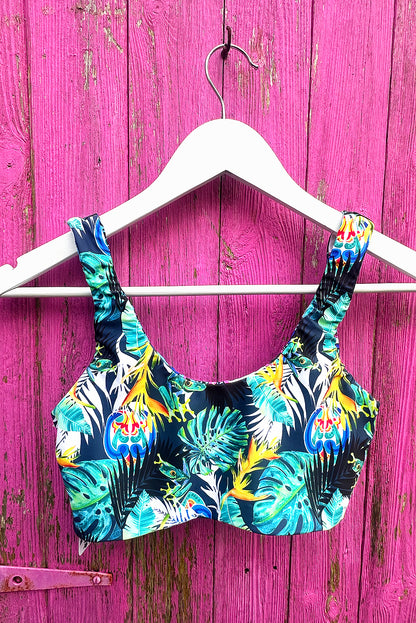 Reversible Pura Vida & Ocean Print Sports Bra Bikini Top - Limited Edition COOGEE Sample