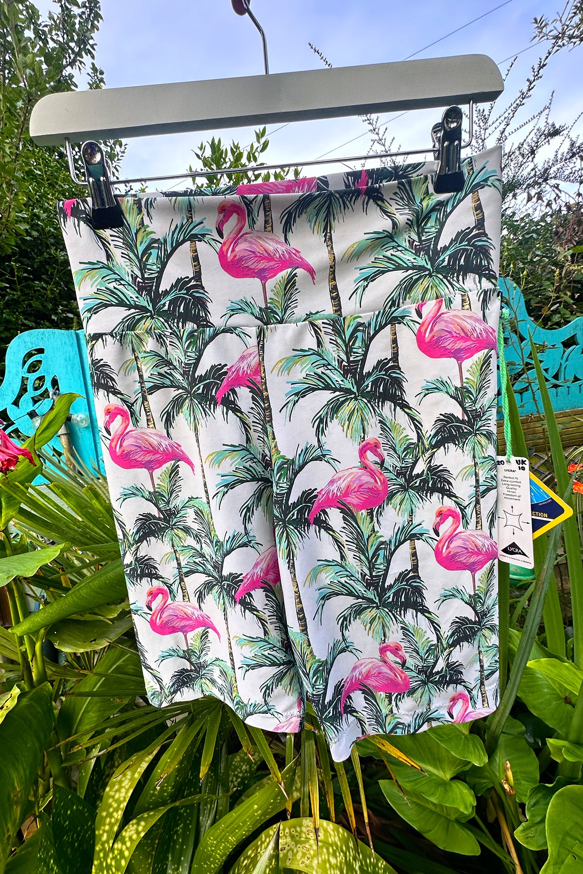 LET’S FLAMINGO! Cycle Shorts - Size UK 10