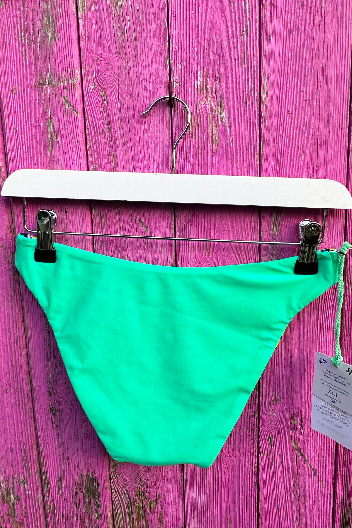 Hermosa Reversible Bikini Bottoms in Pura Vida tropical green