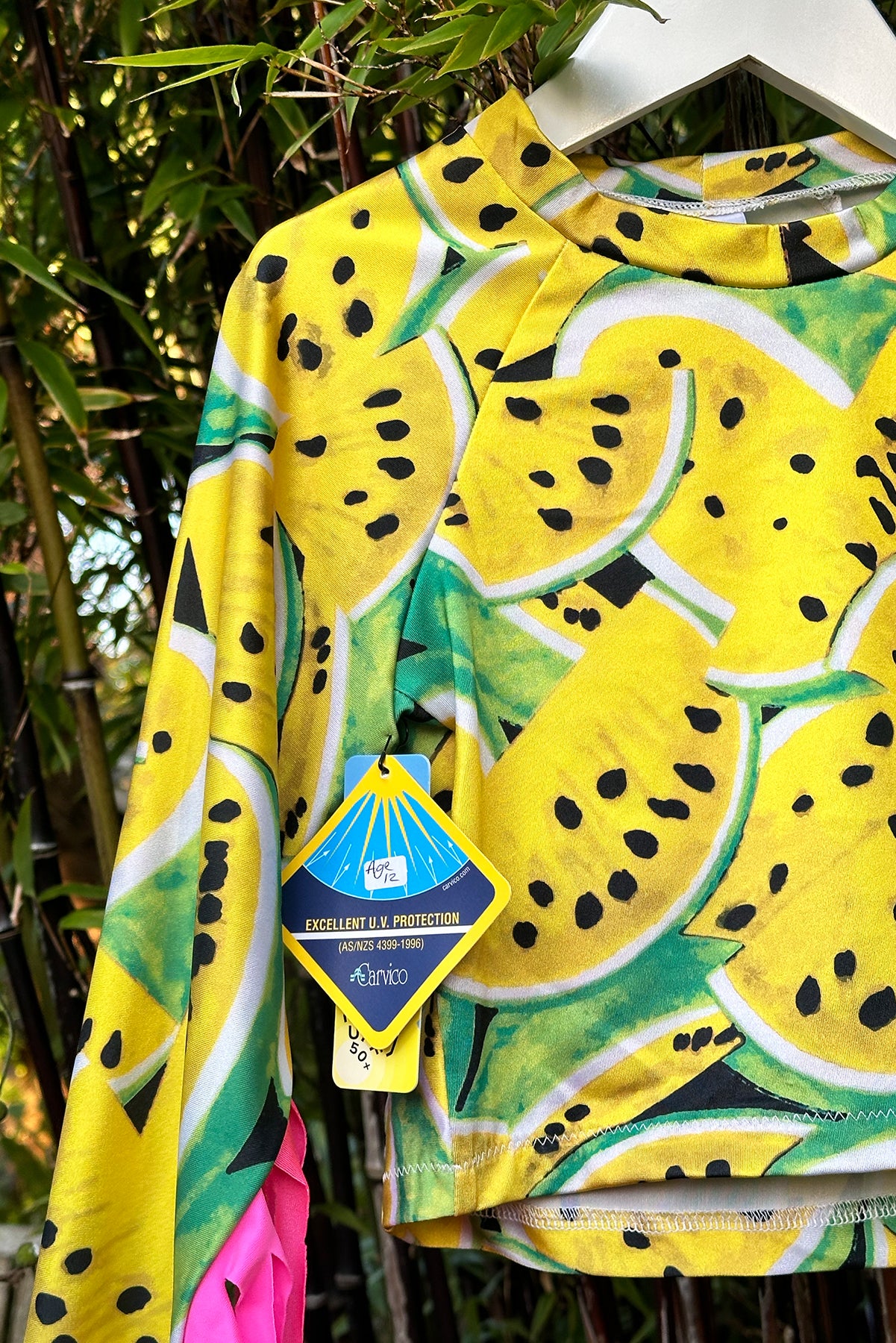 Limited Edition Fluro Festival Tassel Top in Yellow Watermelon - Kidswear Age 6 / 8 / 12