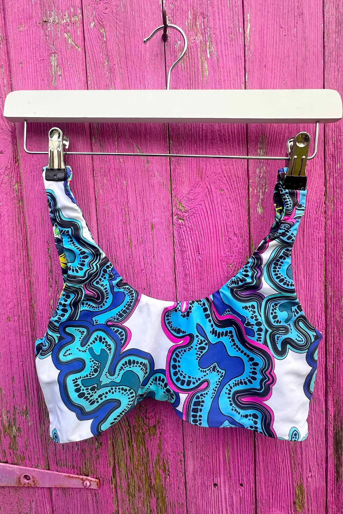 Reversible Pura Vida & Ocean Print Sports Bra Bikini Top - Limited Edition COOGEE Sample