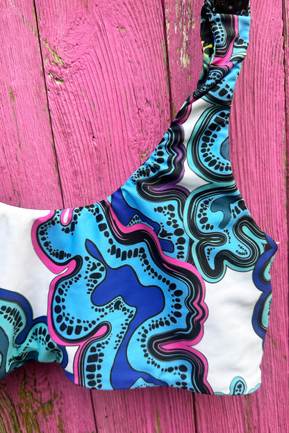 Reversible Pura Vida & Ocean Print Sports Bra Bikini Top - Limited Edition COOGEE Sample