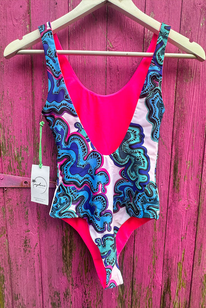 Reversible Swimsuit in Limited Edition Ocean Clam print - Small