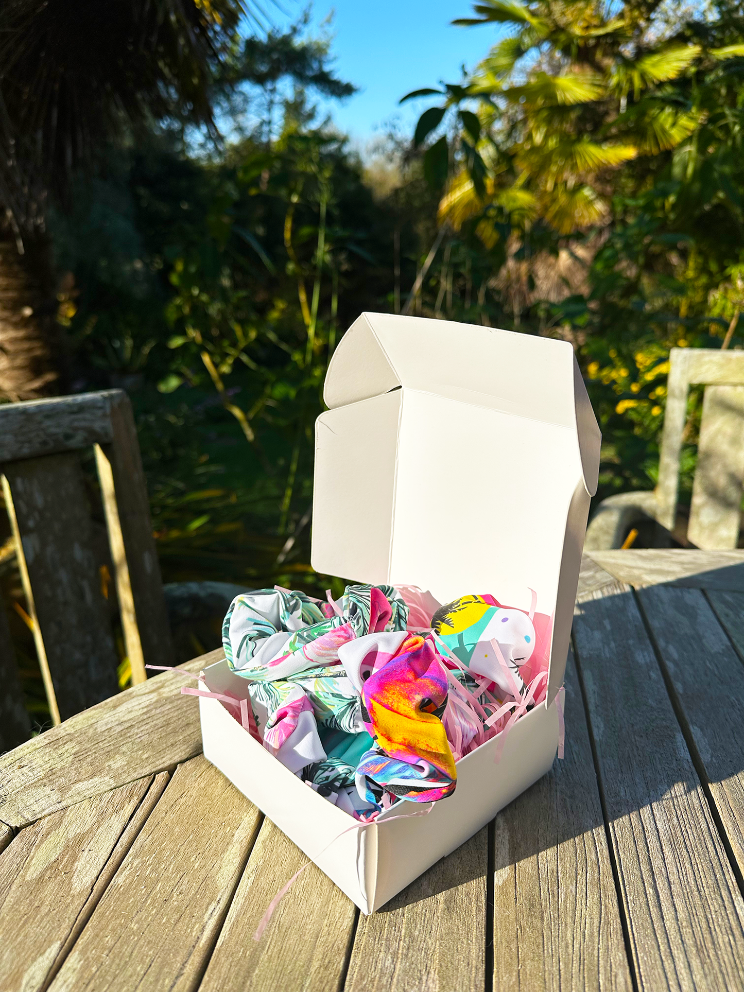 Euphoric Threads Recycled Scrunchies - Christmas Gift boxes - stocking fillers - For the waves and raves