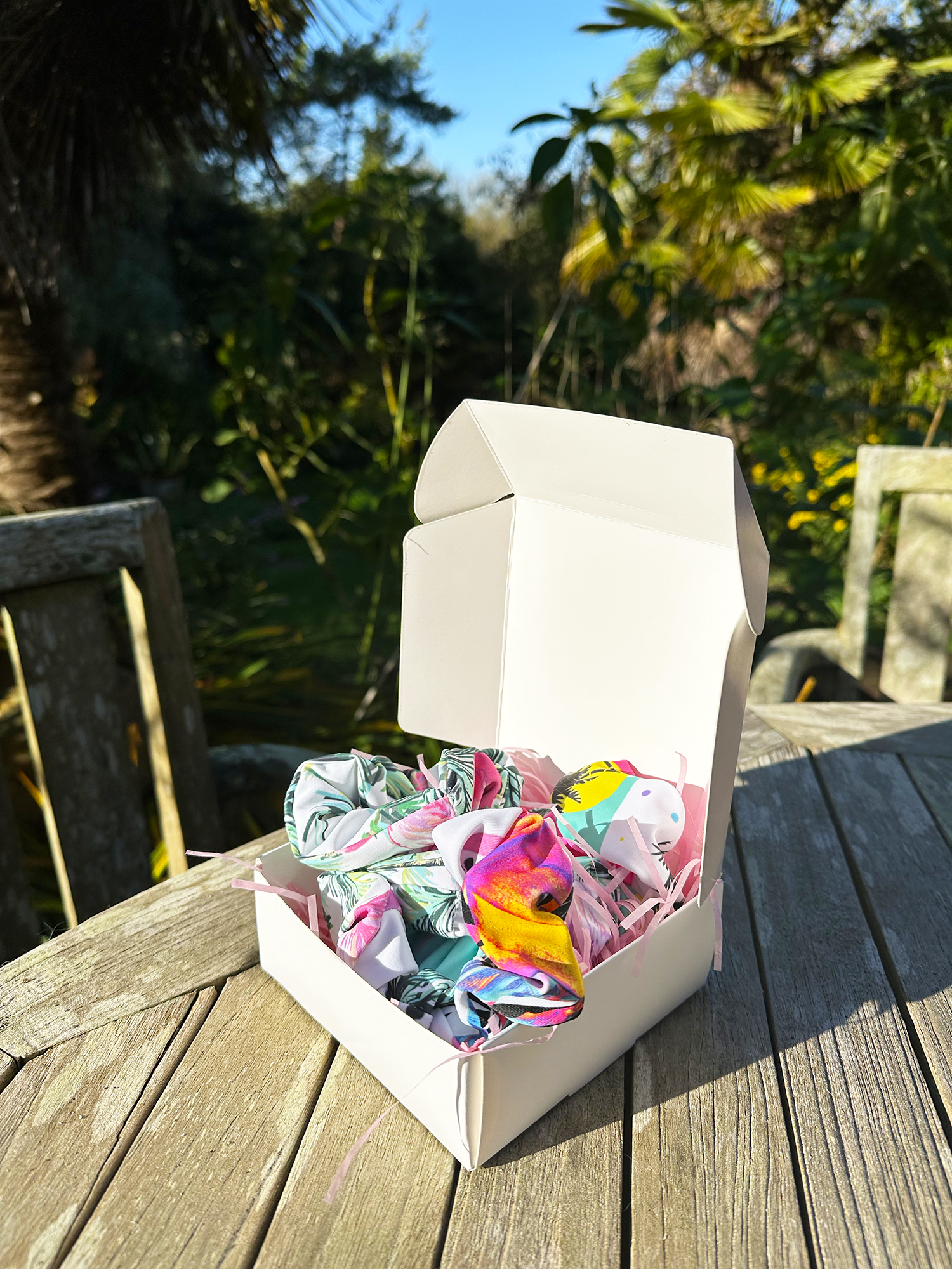 Euphoric Threads Recycled Scrunchies - Christmas Gift boxes - stocking fillers - For the waves and raves