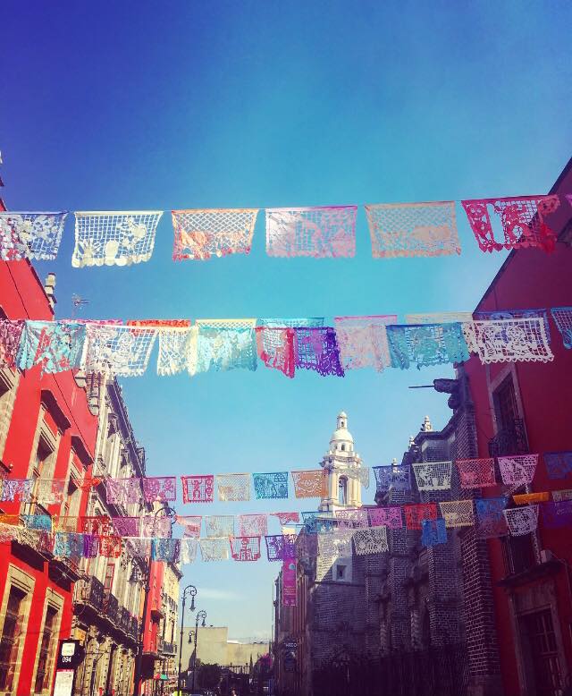 Euphoric Threads' Euphoric Escapades in Mexico City. Bazaar del Sabado. Vibrantly coloured flags