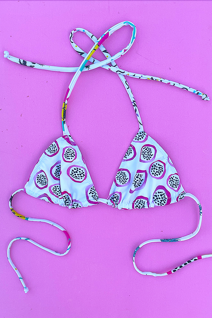 Euphoric Threads Zero Waste Bikini Set - Sustainable Surfwear dragon fruit bikini reversible top