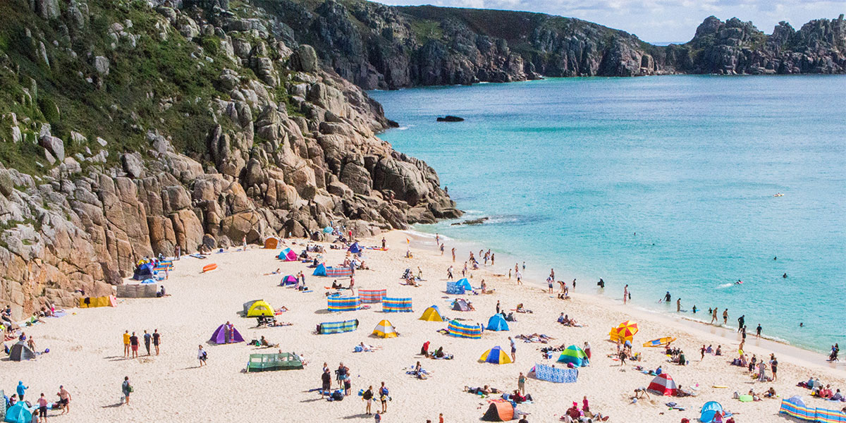 Staycation Top UK Beaches in Uk - Euphoric Threads - Porthcothan beach